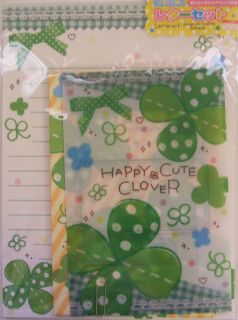 Happy Cute Clover Japanese Kawaii Lolita Stationary Set