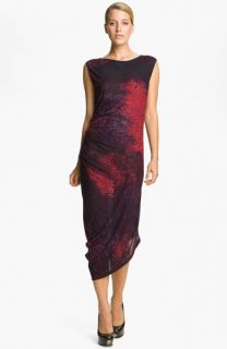 Halston Heritage Abstract Print Jersey Dress
