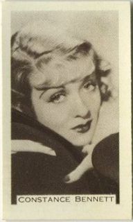 Constance Bennett 1936 Facchinos Movie Trading Card