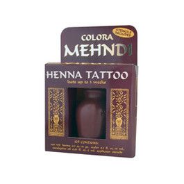 Colora Mehndi Henna Temporary Tattoo Kit with Stencils