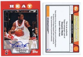 2008 Topps Certified Dwayne Wade Red SP Signed Auto Heat RARE
