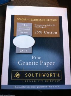  Colors+Textures Collection® Gray Granite Paper, 8 1/2x11, 24 lb