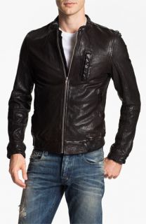 PLECTRUM by Ben Sherman Leather Moto Jacket