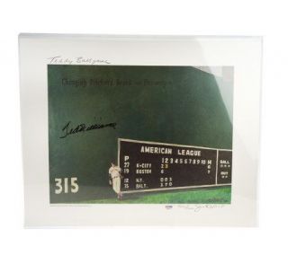 Fenway Park Ted Williams Autographed Lithograph 16 x 20 Print