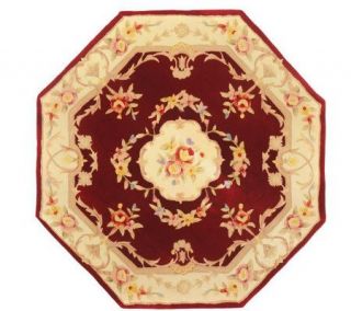 Royal Palace Floral Pendant Medallion 46X46Octagon HandmadeWoolRug