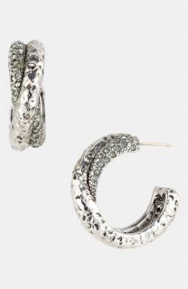 St. John Collection Swarovski Crystal Hoop Earrings
