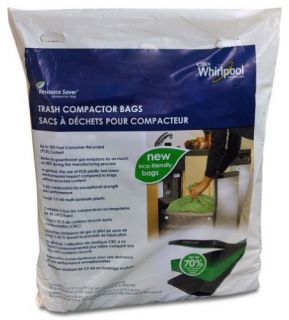  W10351676RP 18 inch Plastic Compactor Bags 15 Pack Trash Bags