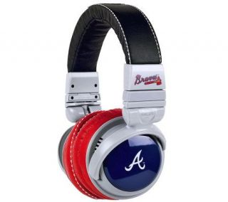 Atlanta Braves Over The Ear Headphones with In Line Mic —
