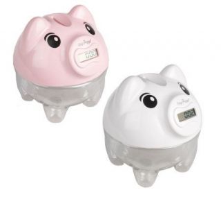 Digi Piggy Set of 2 Electronic Coin Counter w/LCD Screen —