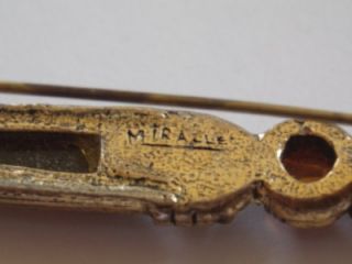 Vintage Scottish Miracle Brooch/Kilt pin ~ Agate, Amber, topaz