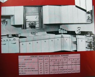  KITCHENS Catalog Steel Cabinets Base Wall AVCO Mfg Connersville IN