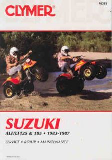 1984 1987 Suzuki LT185 185 Clymer Repair Service Manual