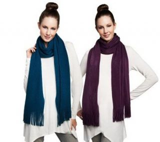 Layers by Lizden Marvelush Smooth & Ribbed S/2 Scarves —