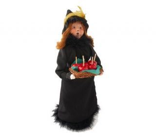 Byers Choice 13 Harvest Witch with Red Apple Tray —