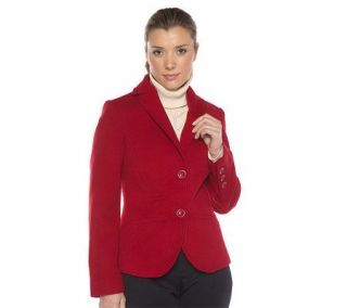 Isaac Mizrahi Live Fully Lined Button Front Jacket —
