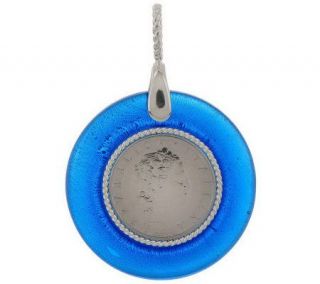 As IsArte d Argento Ster. Murano Glass Coin Pendant —