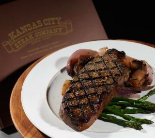 Kansas City Steak Company (4) 12 oz. Strip Steaks in Gift Box