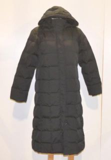 Lands End Size Small Womens Black Down Feather Long Winter Coat