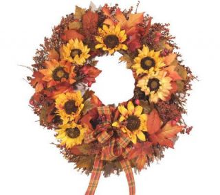 18 Fall Sunflower Wreath by Valerie —