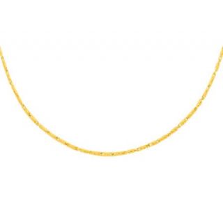 18 Diamond Cut Solid Tube Necklace, 14K YellowGold —