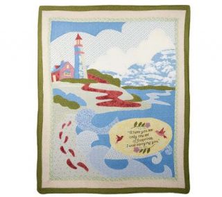 Guiding Footprints Handcrafted 50x60 Quilted Throw —