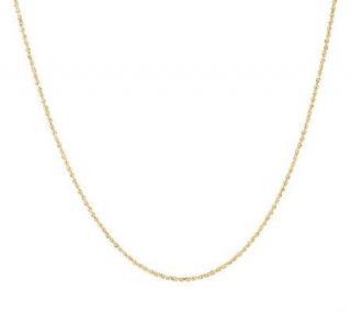 19 Solid Twisted Rope Chain Necklace 14K Gold, 2.3g —