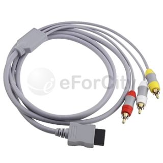 Ft 1.8m AV Audio Video Composite Cable Cord For Nintendo Wii