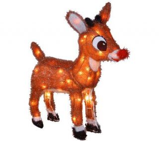 18 3 D Lighted Tinsel Rudolph Yard Art by Sterling —