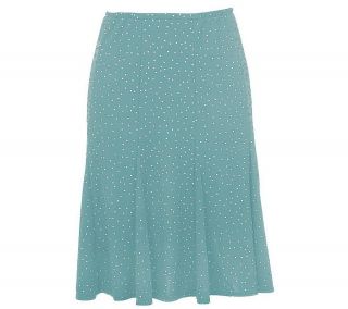 Modern Soul Matte Jersey Polka Dot Print Gored Skirt —