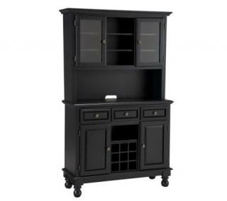 Home Styles Premium Large Buffet & Two Door Hutch w/Wood Top   H182918