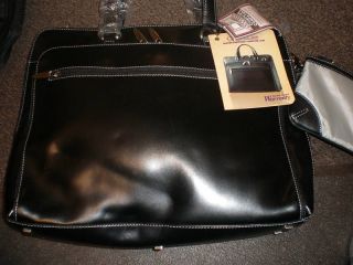 Compucase Deluxe Leather Portfolio Computer Laptop Bag