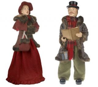 As Is Set of 2 33 35 Dickens Adult Carolers —