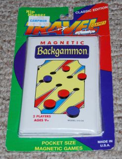  Hugger  Pocket Size Magnetic Travel Backgammon Game   Classic #514 04