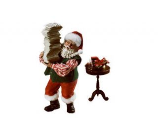 10 Fabriche Santa Holding a Stack of Letters —