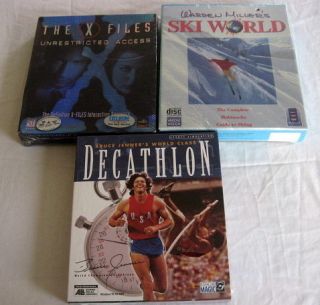   Computer PC Games CD ROM Decathlon Warren Millers Ski World X Files