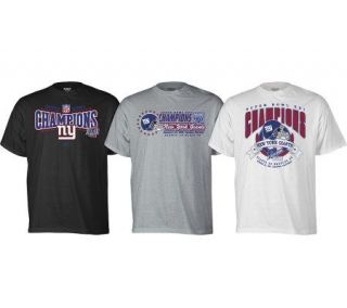 NFL Giants Short Sleeve Super Bowl Champions T Shirts   3 Pack