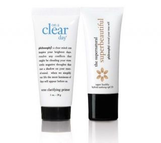 philosophy superbeautiful makeup & on a clear day skin primer
