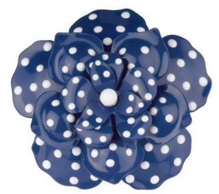 Joan Rivers Polka Dot Flower Pin —