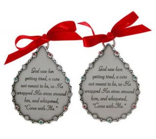 Set of Two Him & Her Memorial Ornaments by Catherine Galasso