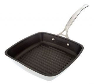 LidiaBastianich Stainless Steel Nonstick 9.5 Square Grill Pan