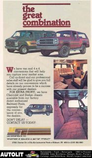 1979 USC Chevrolet Dodge Conversion Van camper Brochure
