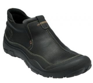Clarks Mens Magelan Waterproof Leather Slip on Shoes —