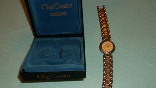 Oleg Cassini Quartz Watch with Original Box Works 31 947 New Battery