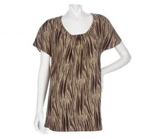 DASH by Kardashian Extended Sleeve Printed Tunic Top —