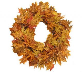 26 Grand Fall Maple Leaf Wreath by Valerie