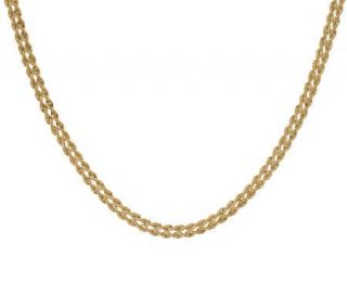 20 Textured Double Rope Necklace 14K Gold 3.7g —