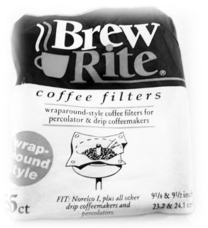 Brew Rite® Coffee Filters Wrap Around Style for Percolators Drip 55