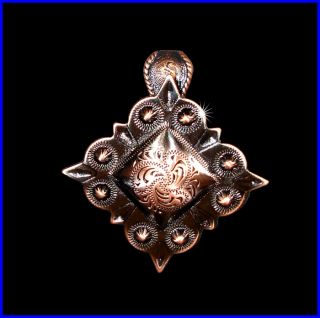  Jewelry Cowgirl/Cowboy 1 3/8 Black Copper Old West Concho Pendant Kit