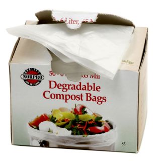 50 Kitchen Compost Pail Liner BioBag Green Storage Bags