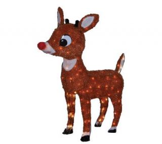 26 3 D Lighted Rudolph Tinsel Yard Art by Sterling —